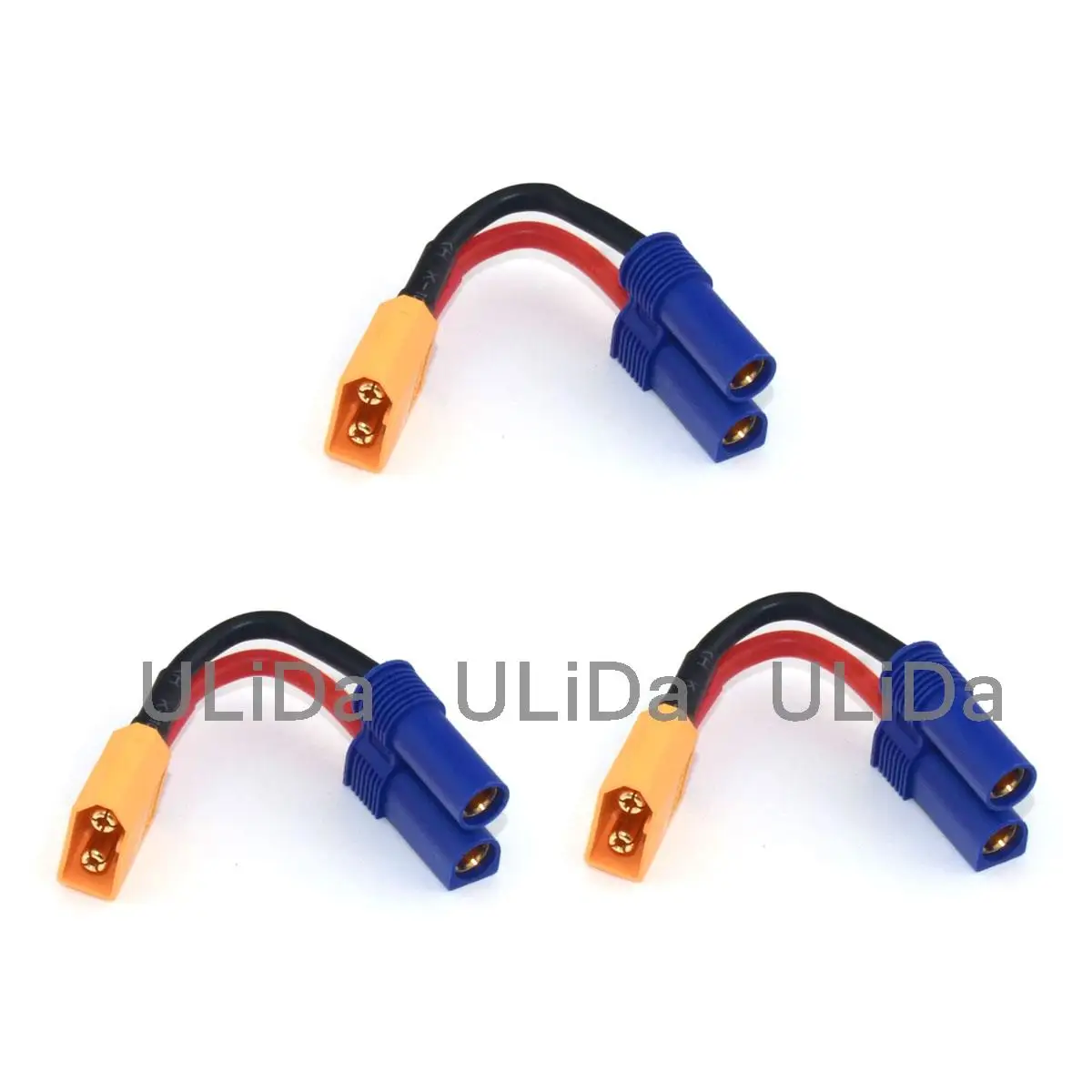 

Переходник XT60 штекер-гнездо типа EC5/провод 14AWG для мультикоптера Rc, 3 шт.