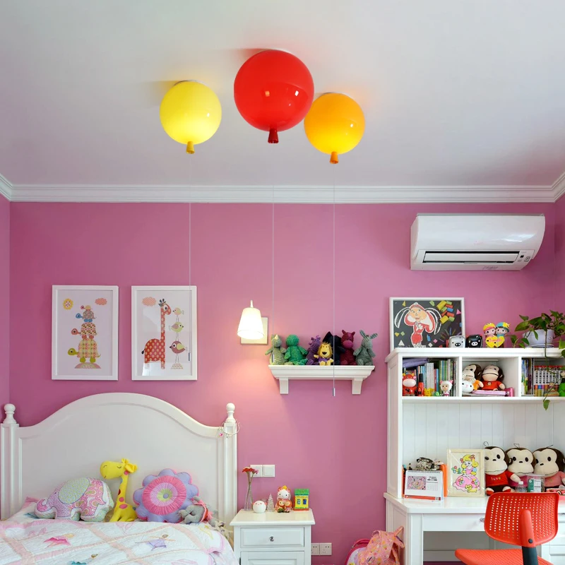 Colorful Balloon Ceiling Lamps,Bedside Baby Child Room Bedroom Balcony Stair Lighting Lamps Bra,Wall Sconce E27 Light Lamparas