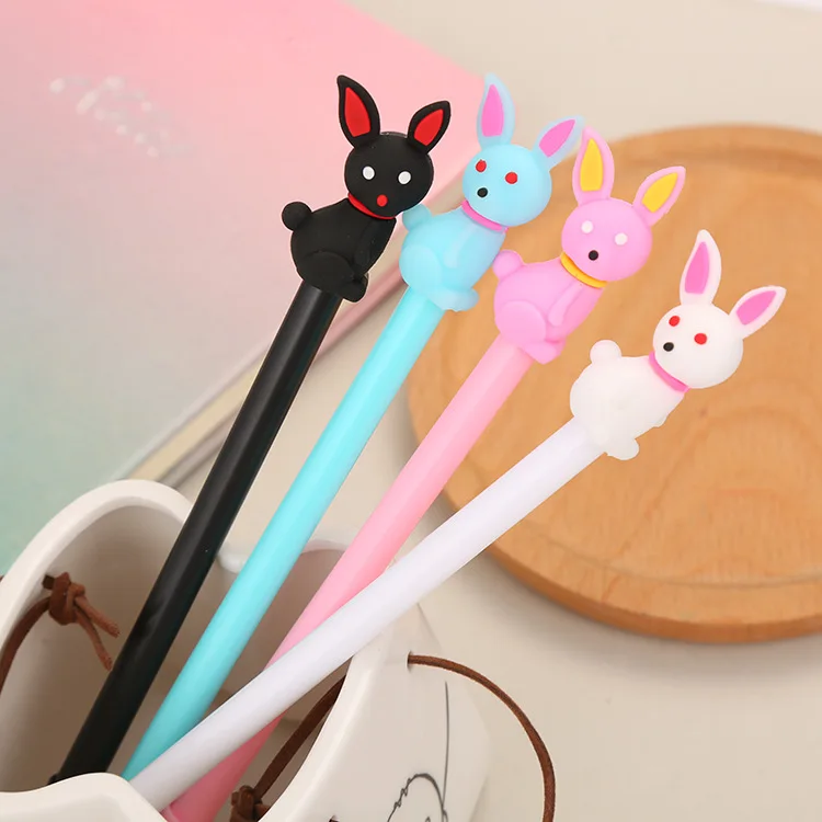 Stylos à eau de dessin animé, 50 pièces, papeterie créative, mignon, fournitures de bureau, stylos à signe, fournitures scolaires Kawaii, stylos à gel