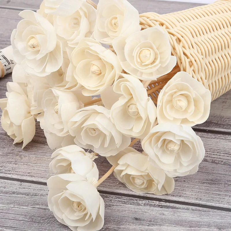 10PCS Rattan Sola Flowers for Fragrance Rattan Sticks DIY Home Decoration Aromatherapy Accessories for Reed Diffuser