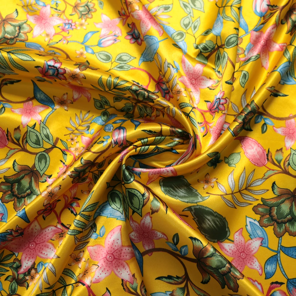 1 meter X 1.48 meter Vintage Satin Fabric Silky Charmeuse material For Scarf,Gown,Lining Sewing