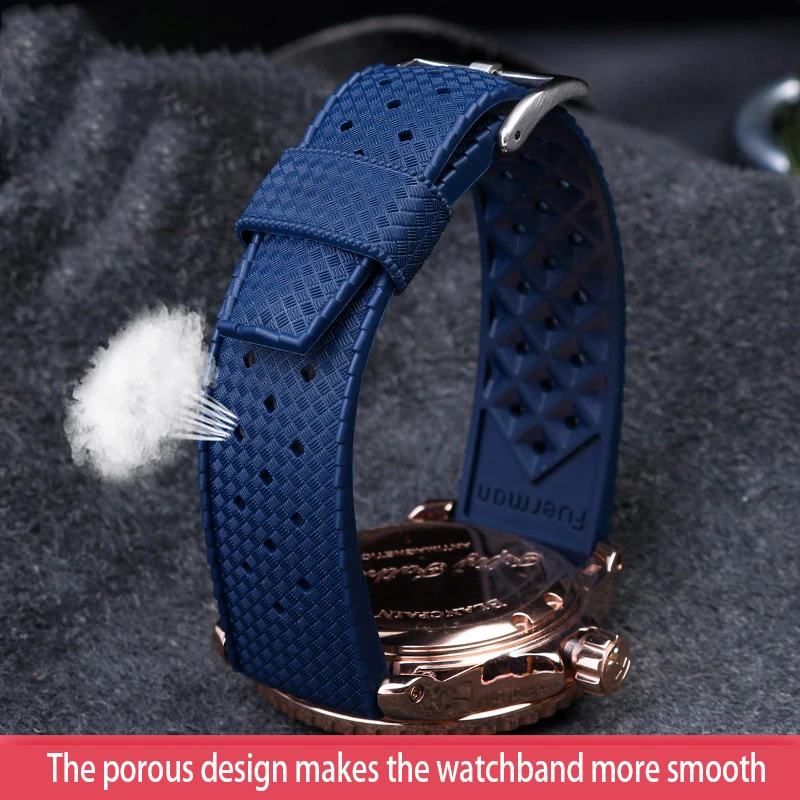 Premium-Grade Tropic Fluorine Rubber Watch Band for Seiko SRP777J1 Waterproof Diving Bracelet for Omega Mido Strap 20mm 22mm