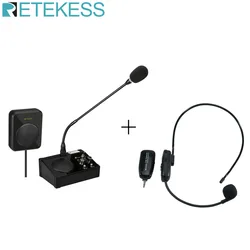 Retekess TW106 Intercom Window Speaker System TT123 Wireless Mic Headset For Plaza Store Bank Counter Interphone Pharmacy Store