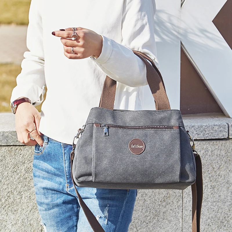 Neue Multifunktions Umhängetasche für Frauen Schulter Messenger Taschen Weibliche Leinwand Handtaschen Mode Große Kapazität Hobos Pack – Detail 9