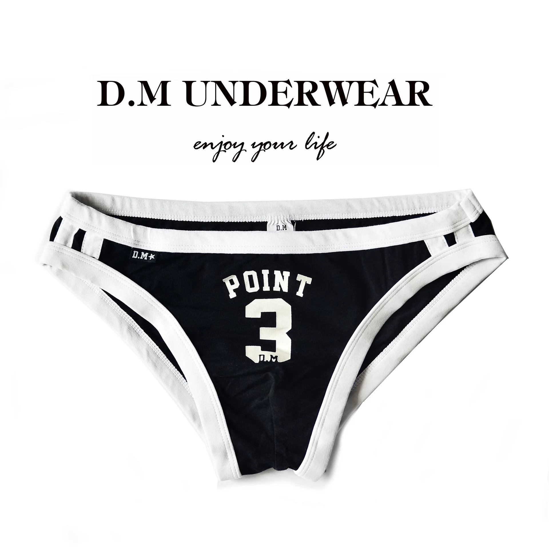 Men's underwear low waist Fashion letter sports cotton briefs youth tight cute celebrity underwear