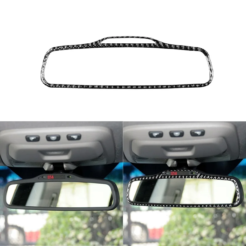 

Fit For Volvo XC90 XC Classic 2003-2014 Carbon Fiber Car Styling Inner Rearview Mirror Frame Trim Cover Interior Soft Stickers