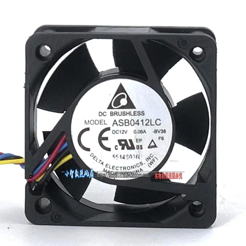 New original ASB0412LC 4cm 4012 12V 0.06A four-wire pwm switch router mute cooling fan