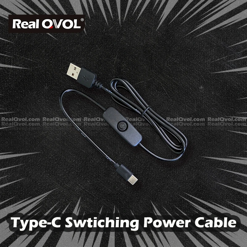 RealQvol NanoPi Raspberry Pi 4 USB кабель питания только с переключателем-A/type c также работает со всем, что имеет порт Type-C