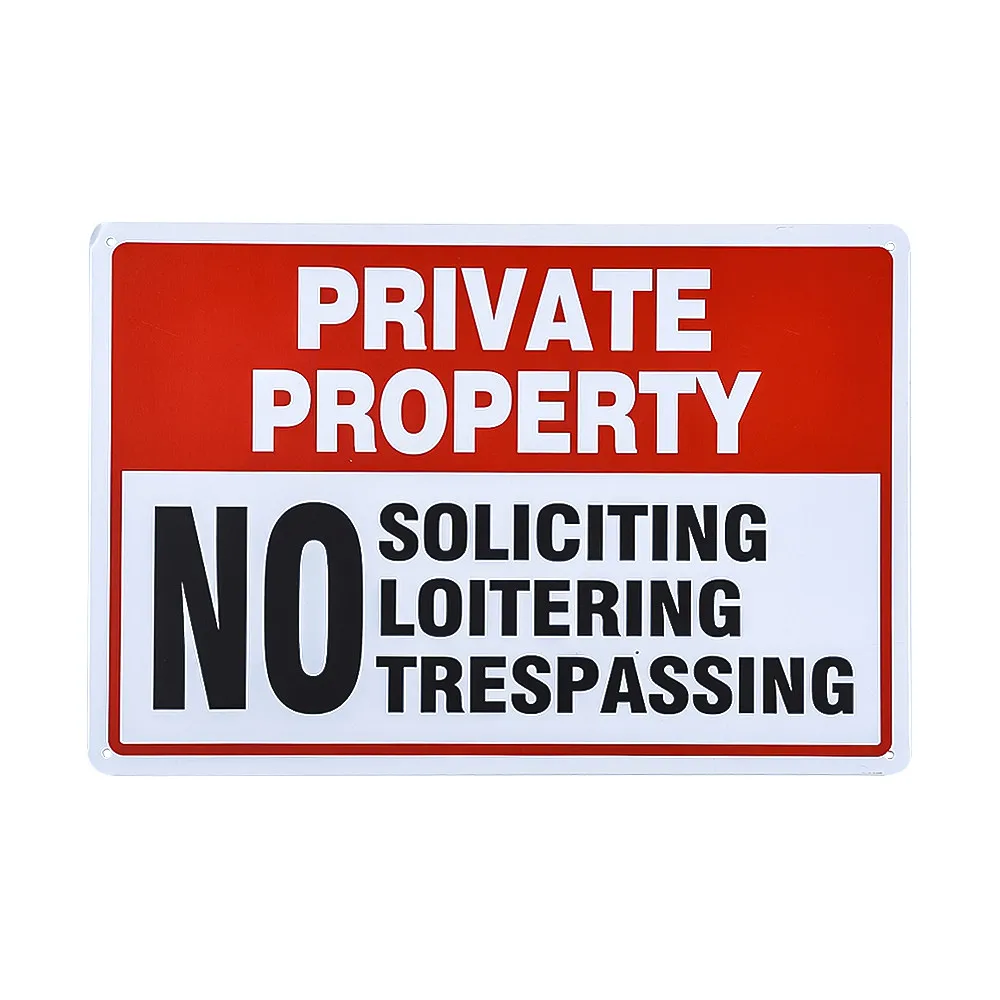 DL--2 Pack No Soliciting Loitering Trespassing Sign - UV Protected and Weatherproof