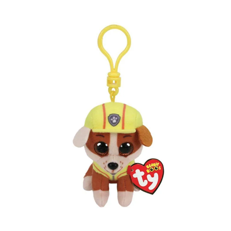 Ty Beanie Boos Keychain Pendant Rocky Marshall Skye Zuma Puppy Big Eyes Soft Plush Backpack Decor Doll Child Birthday Gift