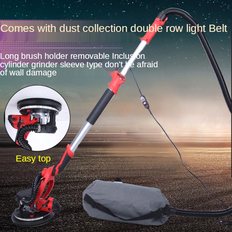 220V 800W Điện Chong Chóng Nhám Ổ Cắm Kéo Dài Cao Cấp Nhám Tự Hút Chân Không Có Đèn Dài Cực Tường Mài Nhám máy