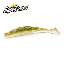 2022 supercontinente nuova coda a t 51mm/76mm/101mm esca morbida di predator, esca artificiale per la pesca del basso con sale aggiungi pesce smel