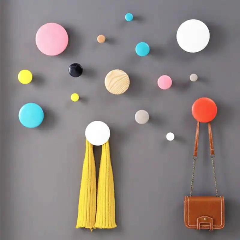 Wall Decoration Coat Rack Solid Wood Garden Round Mushroom Hook Clothes Organizer Big Handle Beautiful Home Decoration Hanger