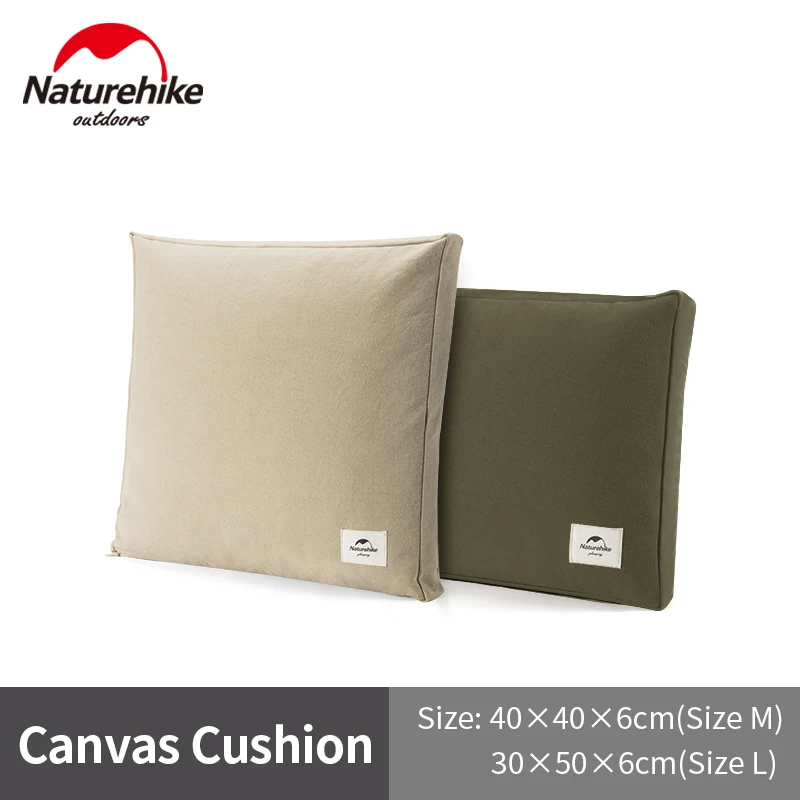 Naturehike Daily Leisure Pillow Ultralight Portable Canvas Cushion 700g Goose Down Fill Outdoor Travel Camping Waist Cushion