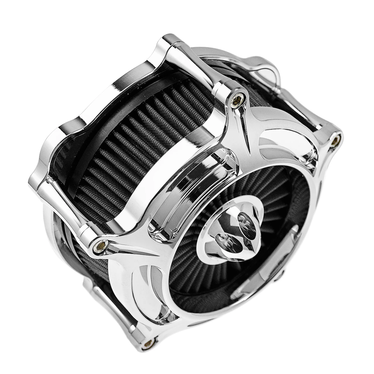 Motorcycle Turbine Air Cleaner Chrome Filter For Harley Touring Street Glide Electra Glide Dyna Softail Sportster XL 883 1200
