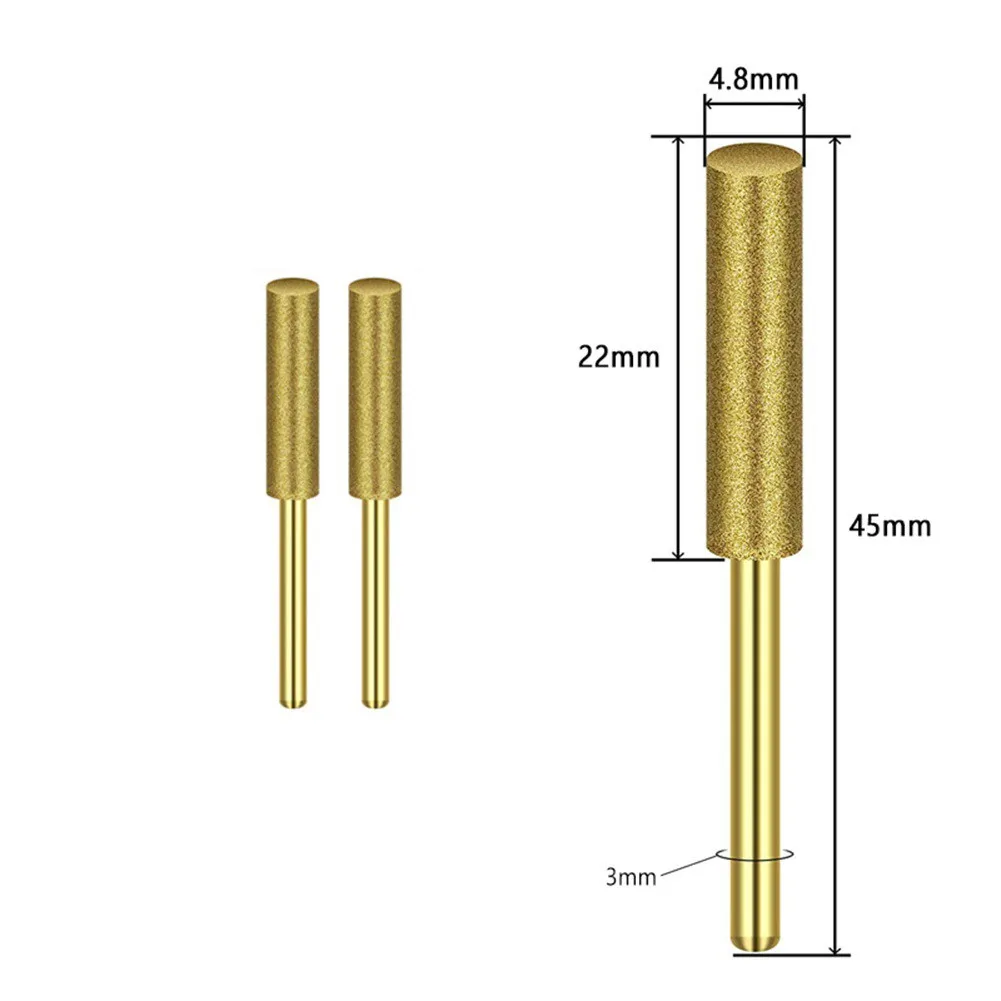Affilacoltelli diamantati 2Pcs affilacoltelli cilindrici da 4/4/8/5/5mm utensili per affilare i trapani