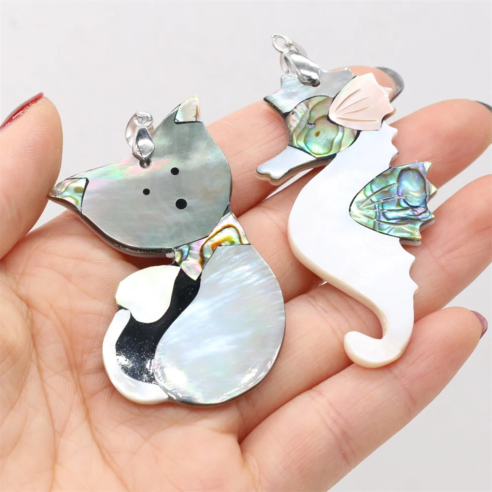 New Style Natural Shell Pendant Animal-Shaped Charms For Jewelry Making DIY Necklace Anklet Accessory