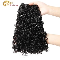 Pixie Curl Double Drawn Hair Bundles 10-18 Inch Brazilian Hair Weave 3 Bundles Deals Pixie Curls Human Hair Bundles