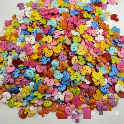 100 pcs 18*20mm Duckling Cartoon Plastic Buttons Children's Dolls Sewing Accessories DIY Scrapbooking Crafts Mixed Color