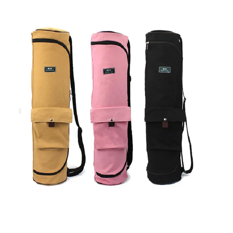 Bolsa deportiva de lona para fitness, mochila de yoga, bolsa de esterilla de yoga portátil, bolsa de yoga alargada, funda de esterilla de Pilates,