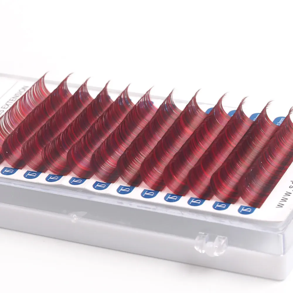 12 Rows Ombre Multi Color Eyelash Extension Natural Silk Mink Beauty Colors Eyelashes 2 Tones Cilios Eye Lashes Makeup Tools