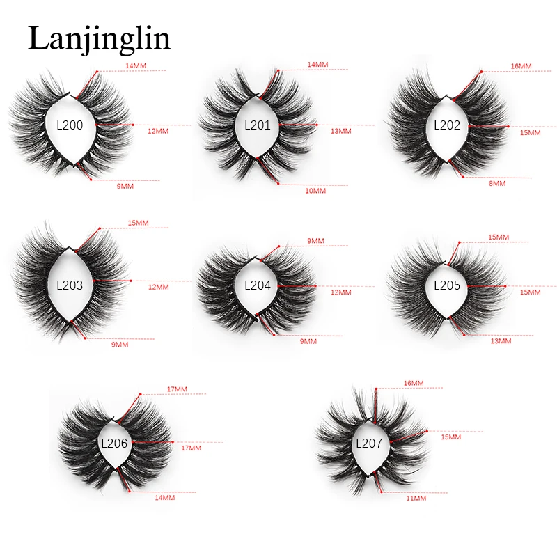 False Eyelashes 3/5/16 Pairs Natural 3D Mink Lashes Wispy Fluffy Multipack Fake Lashes Thick Long Makeup Extension Faux Cils