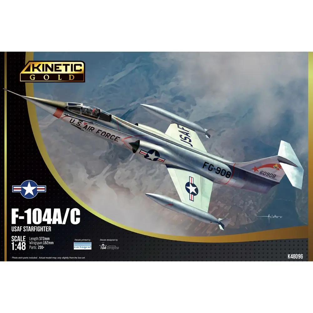 

KINETIC K48096 1/48 USAF F-104A/C Starfighter - Scale Model Kit