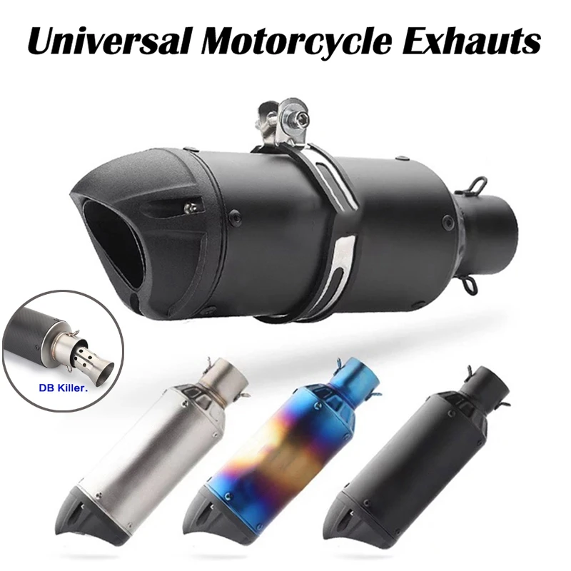 

51mm Universal Motorcycle Exhaust Pipe With DB Killer Muffler Tube Escape Moto For GP Tmax 500 Z900 Er6n Msx125 Cbr650r Trk 502