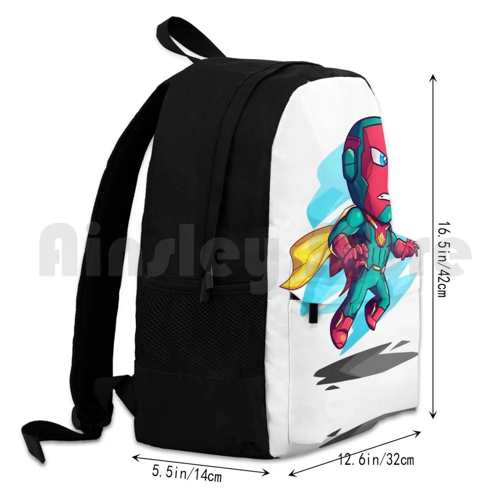 Robot Outdoor Wandelen Rugzak Rijden Klimsport Tas Robot Android Held Superheld Cape Groene Rode Magie