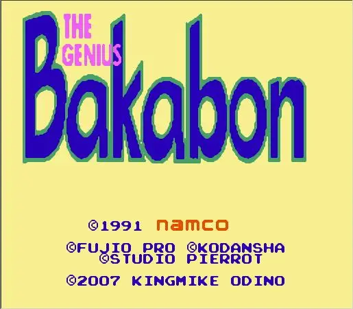 Genius Bakabon English Game Cartridge for NES/FC Console