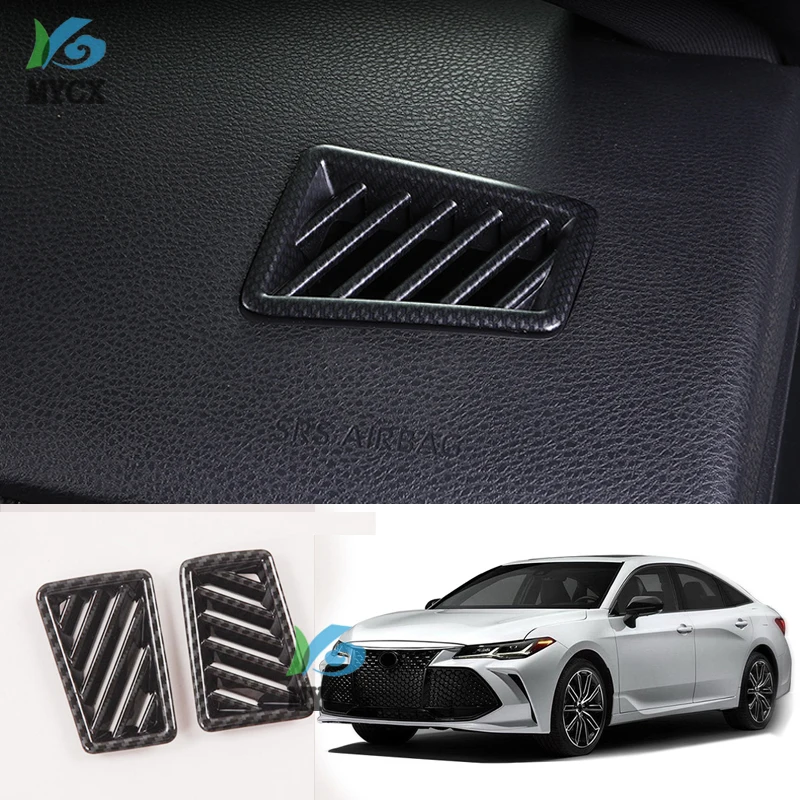 

For Toyota avalon 2019 2020 ABS Carbon fiber 2PCS Carbon FiberStyle Air Conditioner Vent Trim Sticker 2Pcs