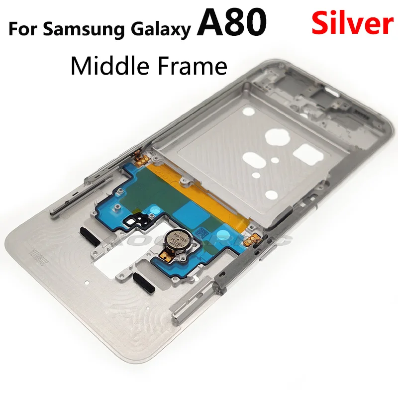 Aocarmo For Samsung Galaxy A80 A805F Middle Frame Camera Flip Bracket And Top Frame Replacement Parts