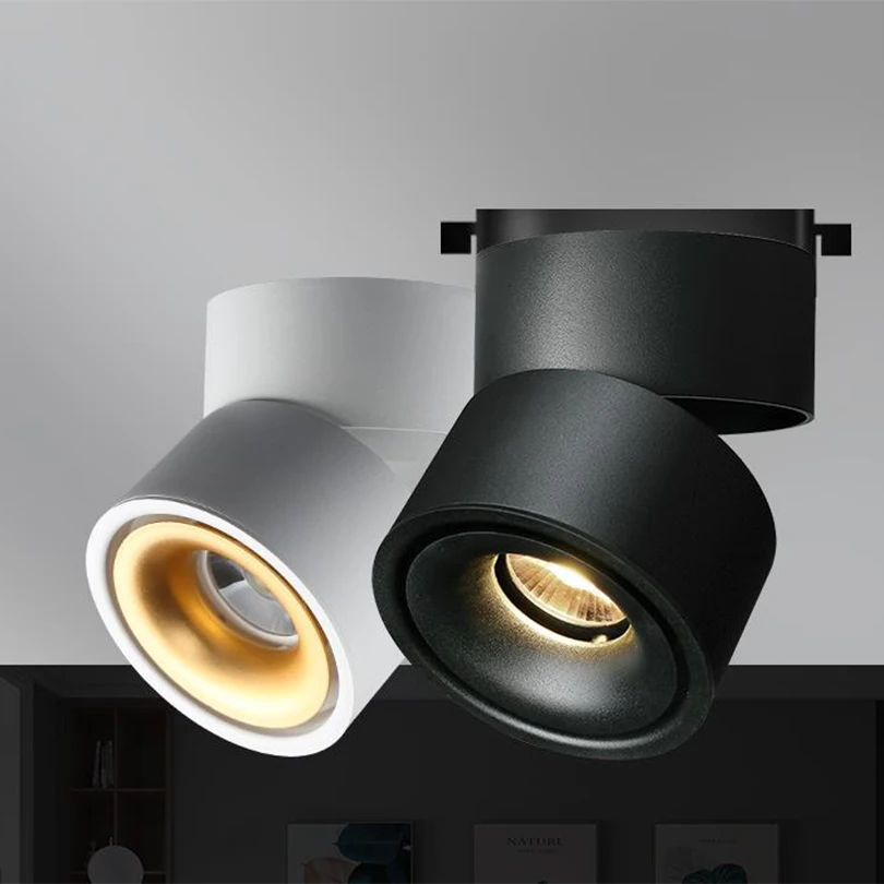 15W 20W Rail Spotlight Track Fixture Rail Ceiling Lamps LED Track Light Guide Downlight Embeded Bulb Dimmable Warm White Light