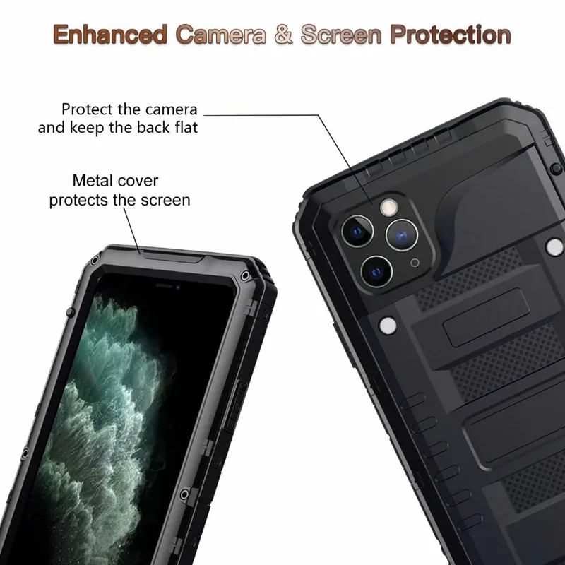 360 Full Body Waterproof Case iPhone 15 Pro Max 14 13 12 11 XR XS X 8 7 Plus SE 2022 2020 Military Shock Resistant Armor Cover