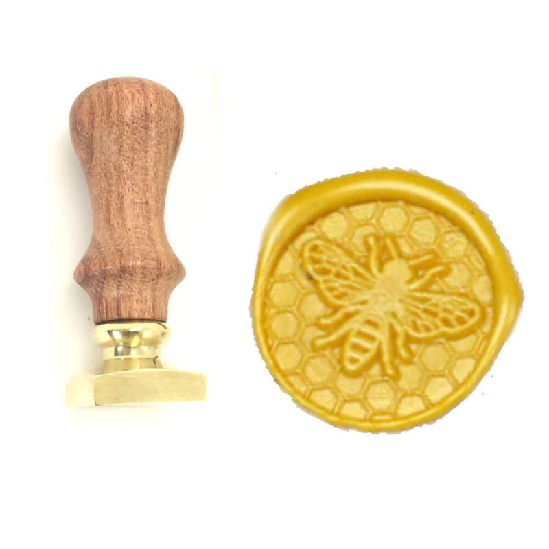 lovely Natural Bee Wax Stamp Exquisite Paint MINI handle,DIY Ancient Seal Retro Stamp,Personalized Stamp Wax Seal High Quality5