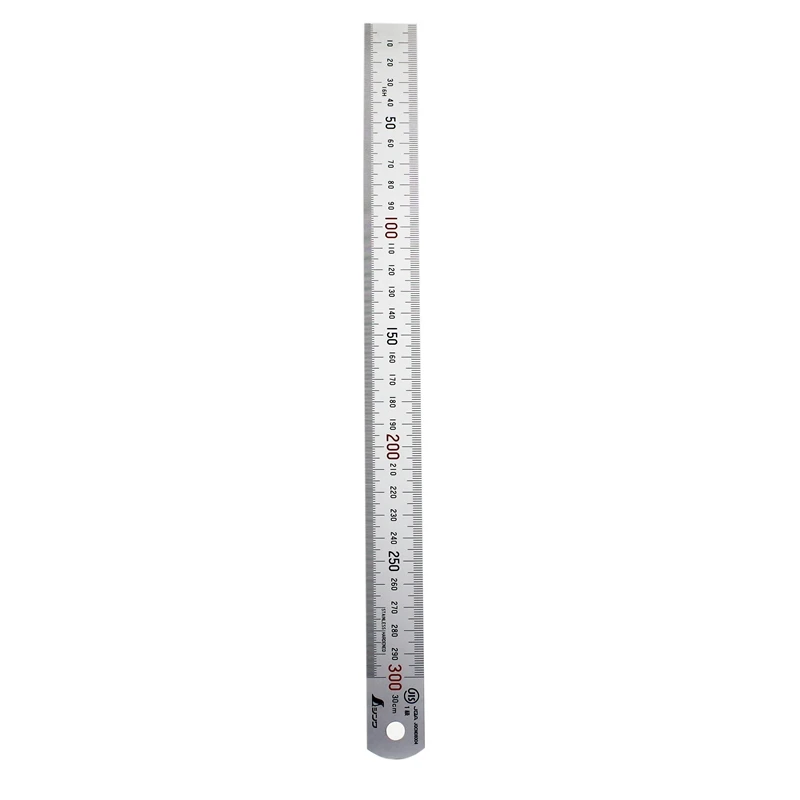 SHINWA Magnetic Stainless Steel Metal Ruler Metric Rule Precision Double Sided Measuring Tool 15cm or 30cm  1PCS