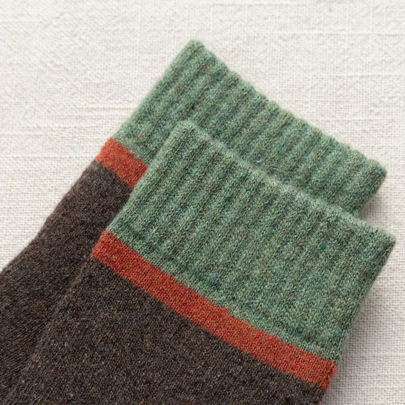 5 Paar/Set Herren-Wollsocken, verdickt, für Herbst und Winter, warm, atmungsaktiv, Business-Terry-Socken, lange Herrensocken, hohe Qualität, neu – Detail 11