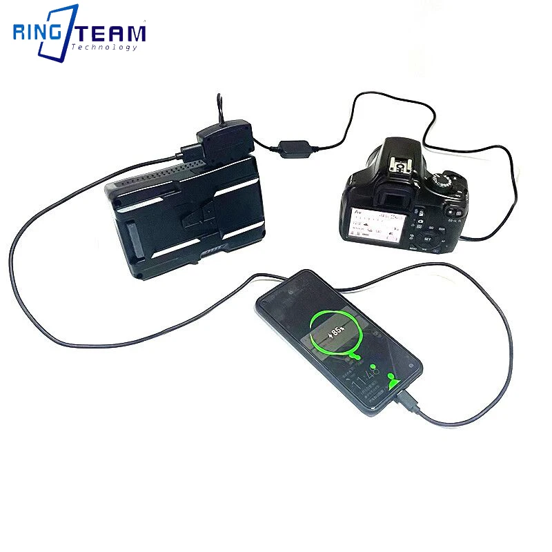 D-Tập Để USB Kết Nối Adapter 5V Để LP-E8 Giả Pin DR-E8 DC Coupler Dành Cho Máy Ảnh Canon EOS phiến Quân T2i T3i T4i T5i 550D 600D