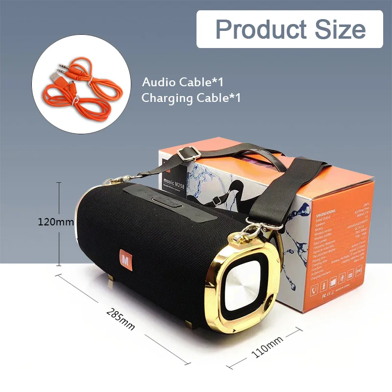 Nowy 50W głośnik Bluetooth kolumna bezprzewodowy głośnik przenośny Music Center bas Stereo Subwoofer wsparcie/TF/FM/Radio/USB