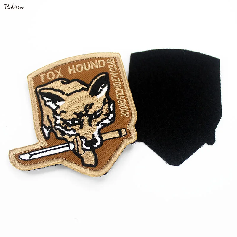 Tactical Foxhound Emblem Patches Armband Hook Loop Badges Special Force Group Stickers For Backpack 3 colors