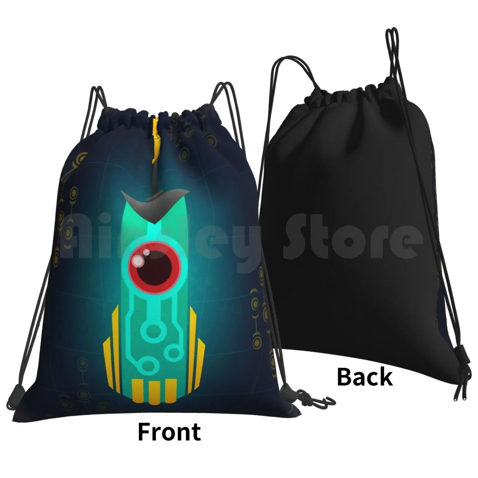 Transistor Backpack Drawstring Bag Riding Climbing Gym Bag Transistor Sword Game Videogames Supergiant Supergiant Games