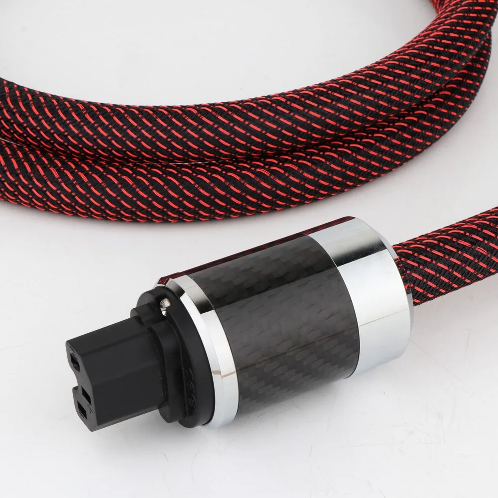 مرحبا نهاية Preffair النحاس النقي الولايات المتحدة/الاتحاد الأوروبي Shuko التيار المتناوب سلك الطاقة كابل HIFI كابل الطاقة الرئيسي مع ألياف الكربون الروديوم مطلي موصل