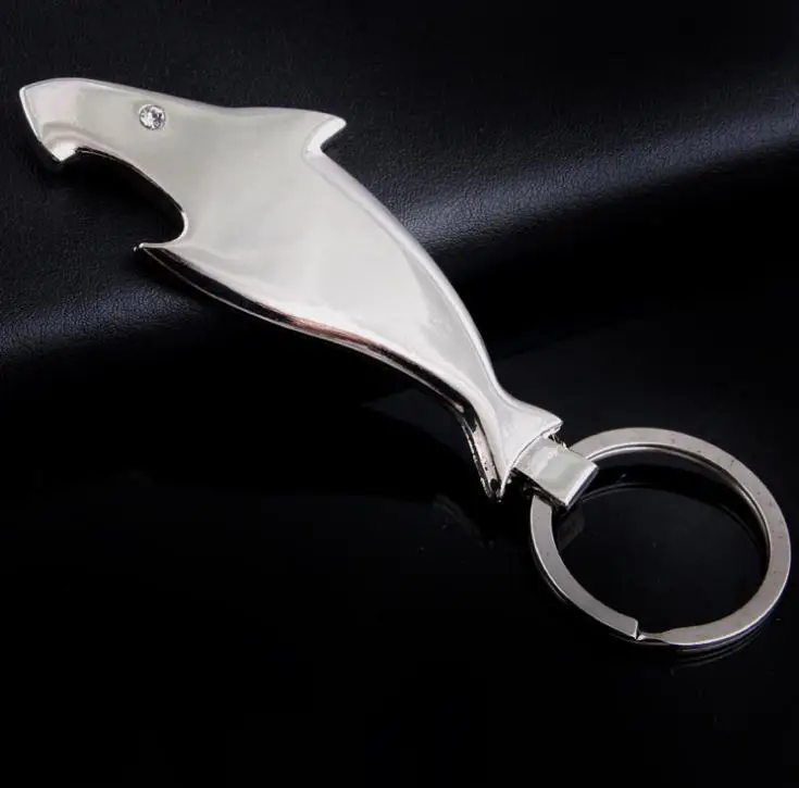 Bottle Opener Keychain Promotion Gift Customized Shark Guitar Girl Shaped Zinc Alloy Beer Bottle Opener Women Men Key Rings SN