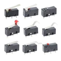 100 PCS/lot 3 pin/2pin All New Limit Switch 5A250VAC KW11-3Z Mini Micro Switch  With Pulley Laser Machine Micro Limit Sensor