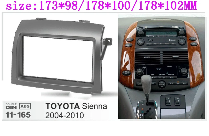 

2DIN Автомобильный мультимедийный плеер с рамкой для Toyota Sienna 2004-2010 Авто AC черный LHD RHD Авто Аудио Радио Стерео GPS NAVI fascia