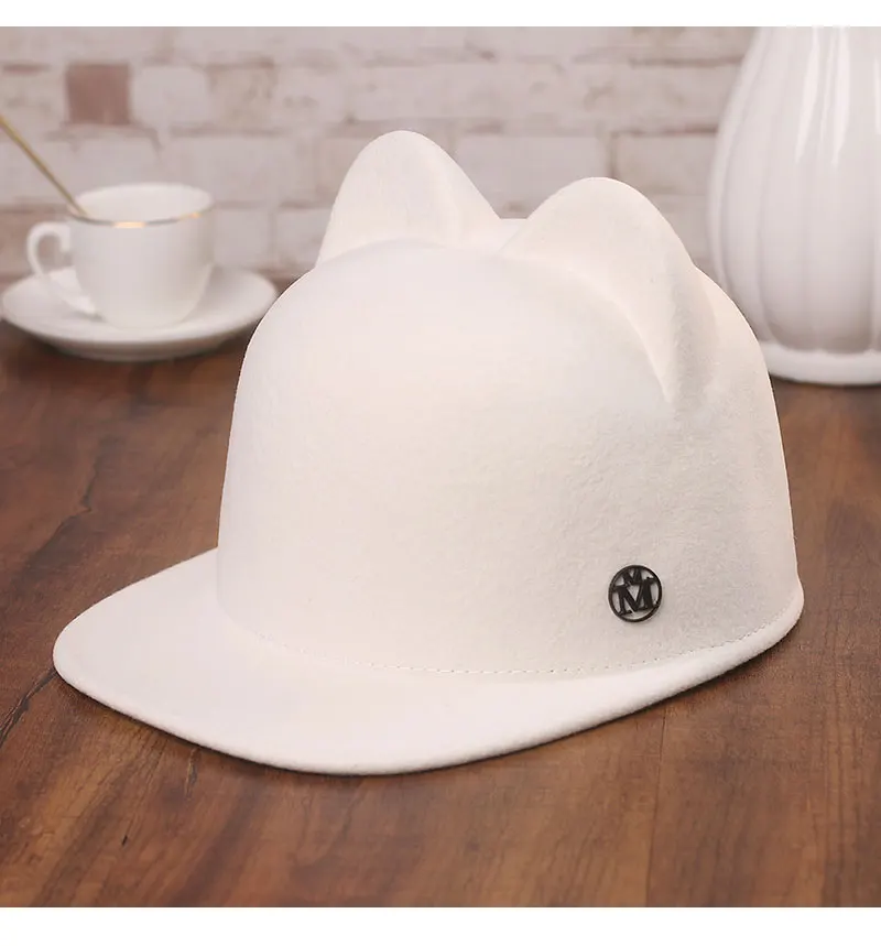 2024Winter Tomkhu Unisex Mode Ohr Wolle Filz Ritter Mützen für Frauen Baskenmütze Hüte – Detail 3