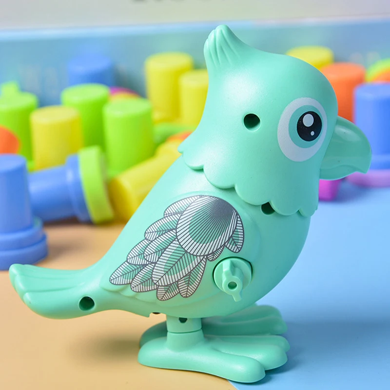 1 Pieces Random Color Children\'s Clockwork Toy Parrot Fun Gifts Cartoon Toys Squirrel/ Dinosaur Wind Up Toys