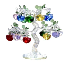 Quartz Crystal Apple Crafts Glass Paperweight Fengshui Ornaments Figurines Home Wedding Party Decor Christmas Gifts Souvenirs