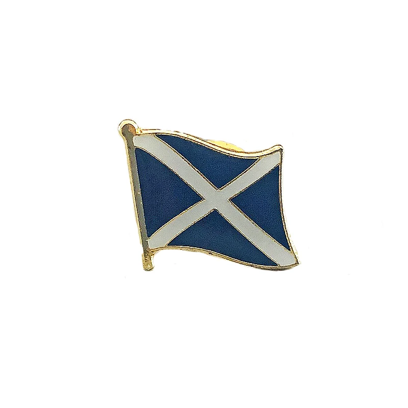 Scotland National Flag Lapel Pins Crystal Epoxy Metal Enamel Badge Paint Brooch Souvenir Suit  Personality  Commemorative Gifts