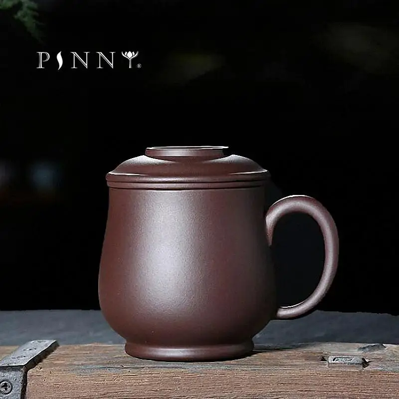 

PINNY 470ML YiXing Zi Sha Tea Mugs Retro Ceramic Tea Service Hand Made Office Drinkware Traditional Chinese Tea Cups